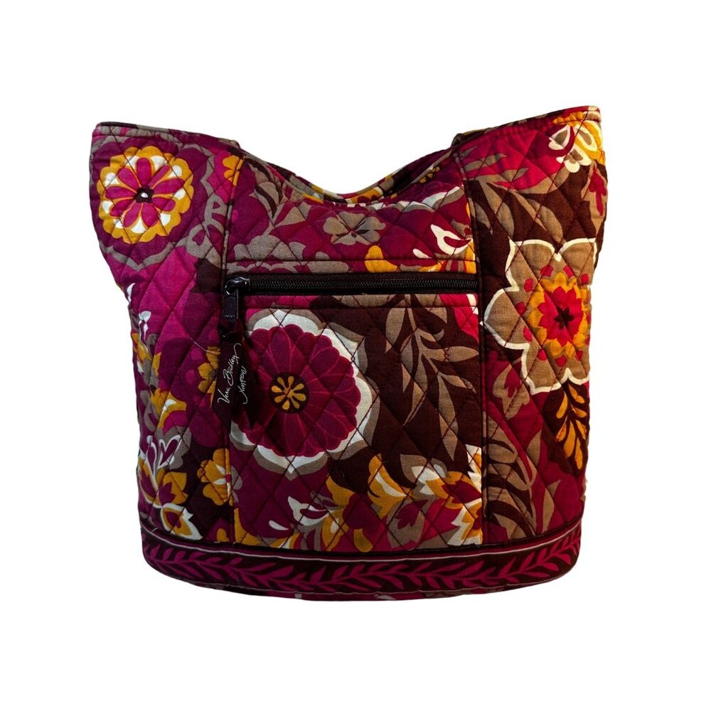 Vera Bradley Carnaby Floral Quilted Small Tote Bag Magnetic Clasp